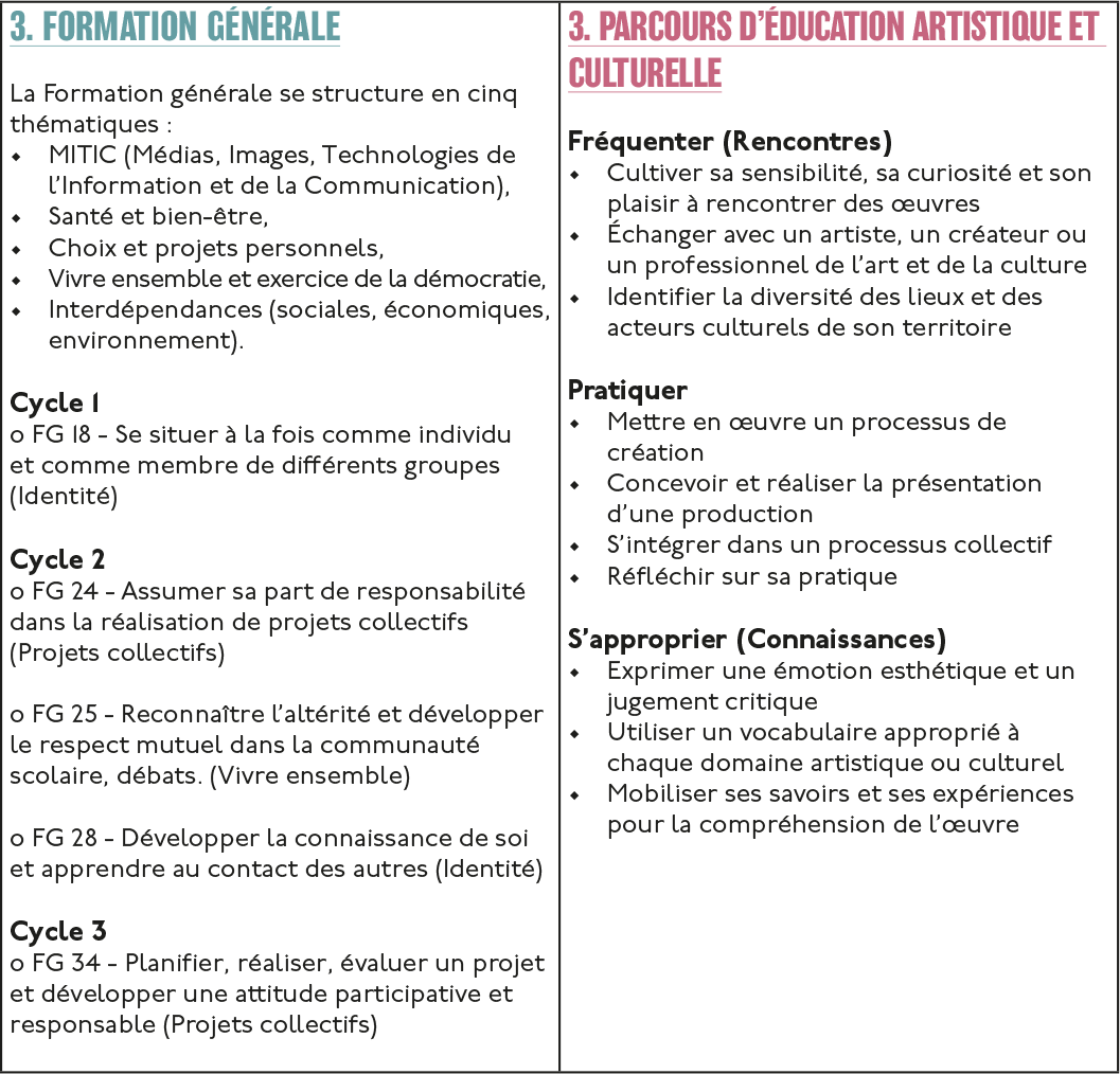 Comparatif systèmes éducatifs français et Suisse Territoires Dansés